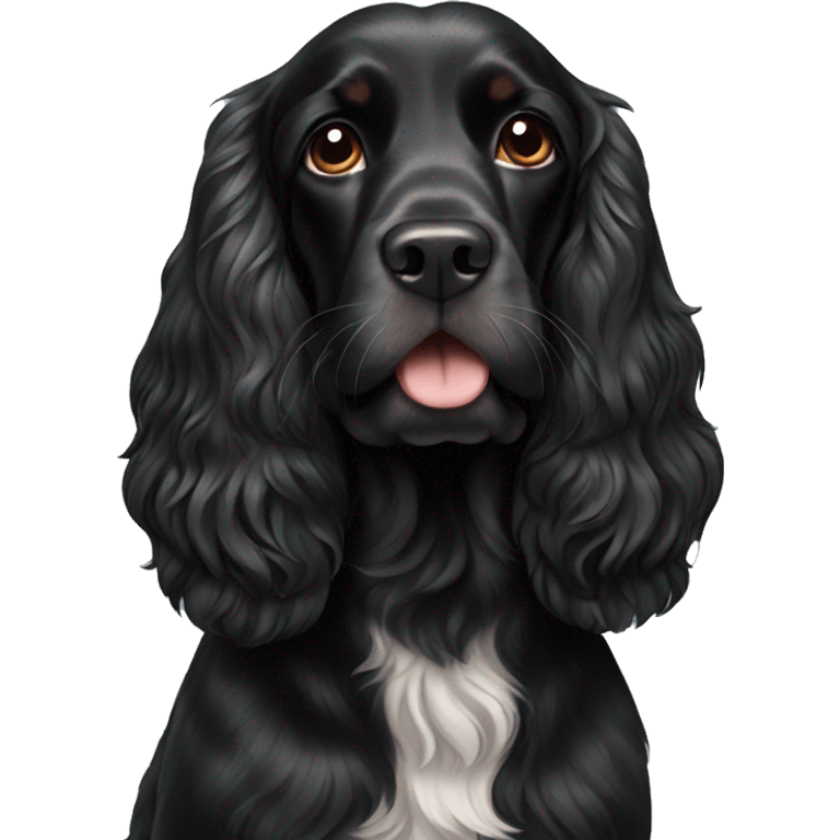 Black cocker spaniel  emoji