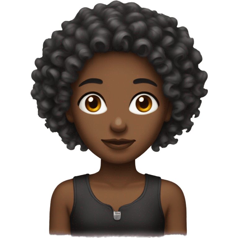 Curly african hair emoji