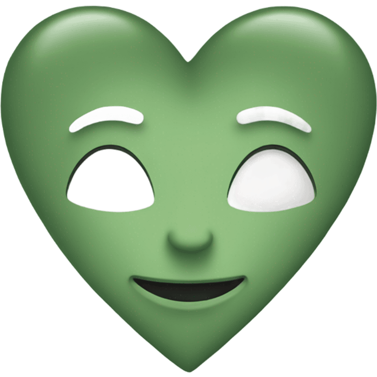 Sage green heart emoji