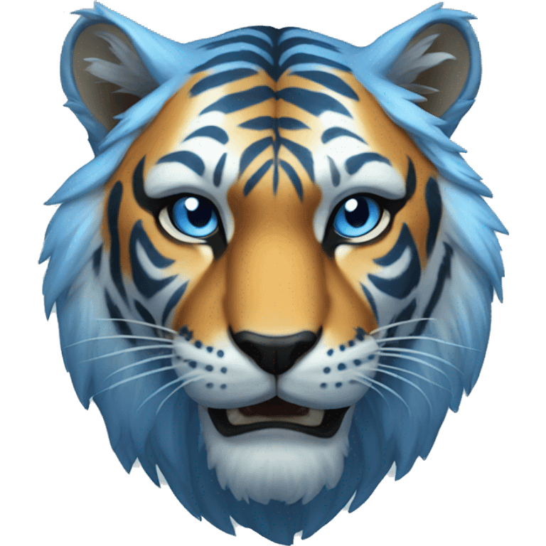 Spectral tiger blue emoji