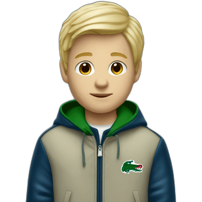 Blond boy with lacoste jacket emoji