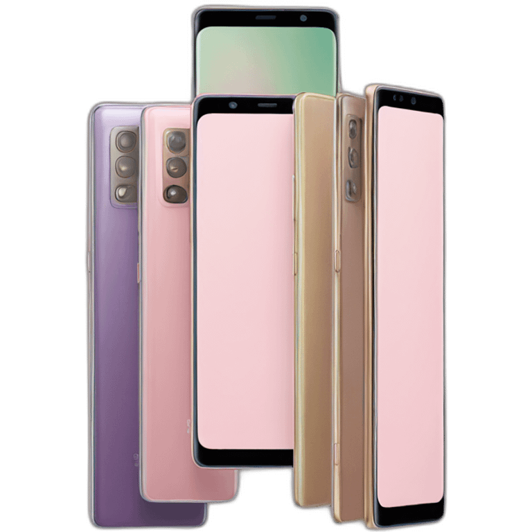 Galaxy S23 Ultra phone, each phone comes in four colours emoji