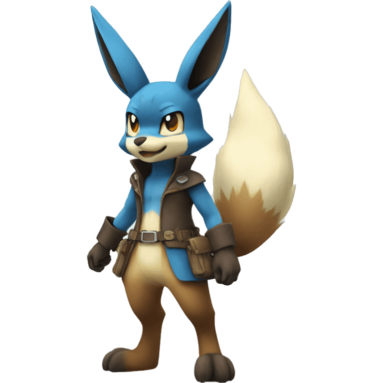 Lucario-Eevee full body emoji