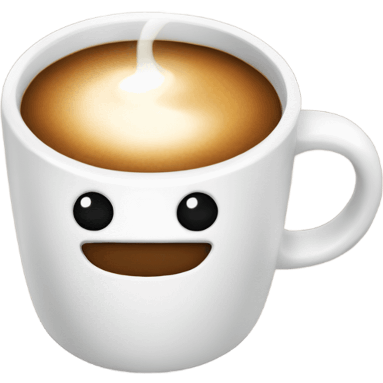 Coffe with milk in mug emoji