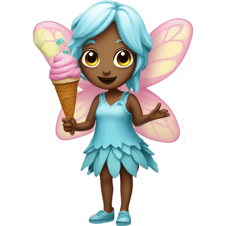 Fairy with icecream emoji