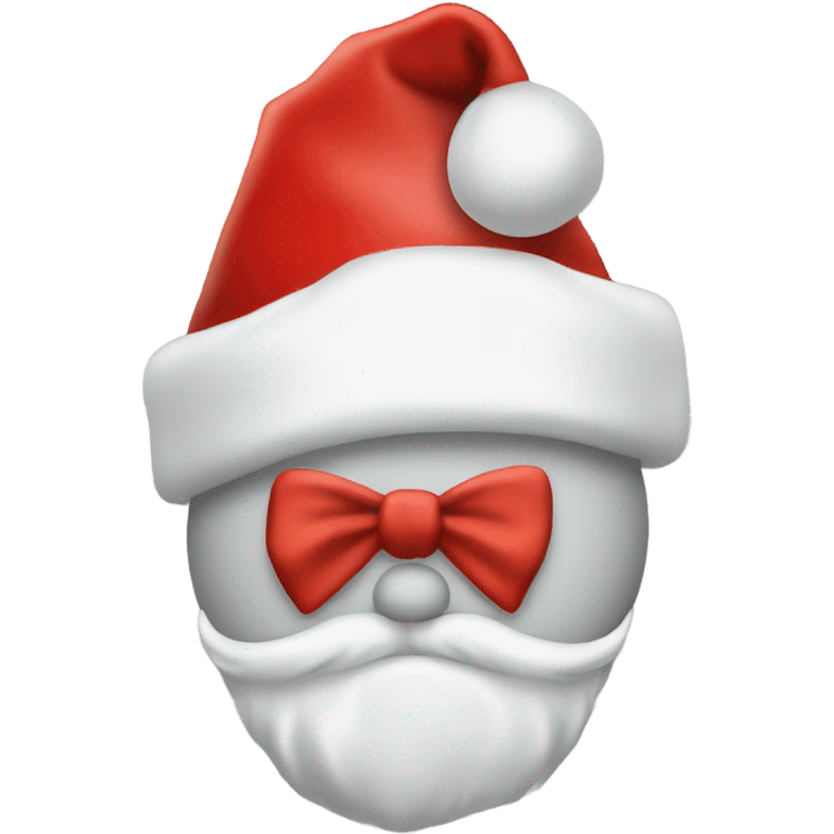 Christmas red Santa hat with bow  emoji