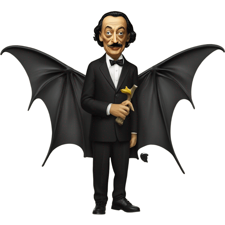 Salvador Dali with bat wings on k2 emoji