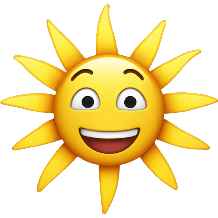 A happy sun emoji emoji