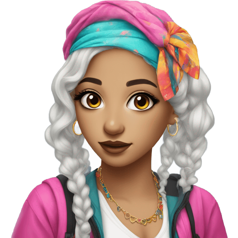 Arabic girl style k pop emoji