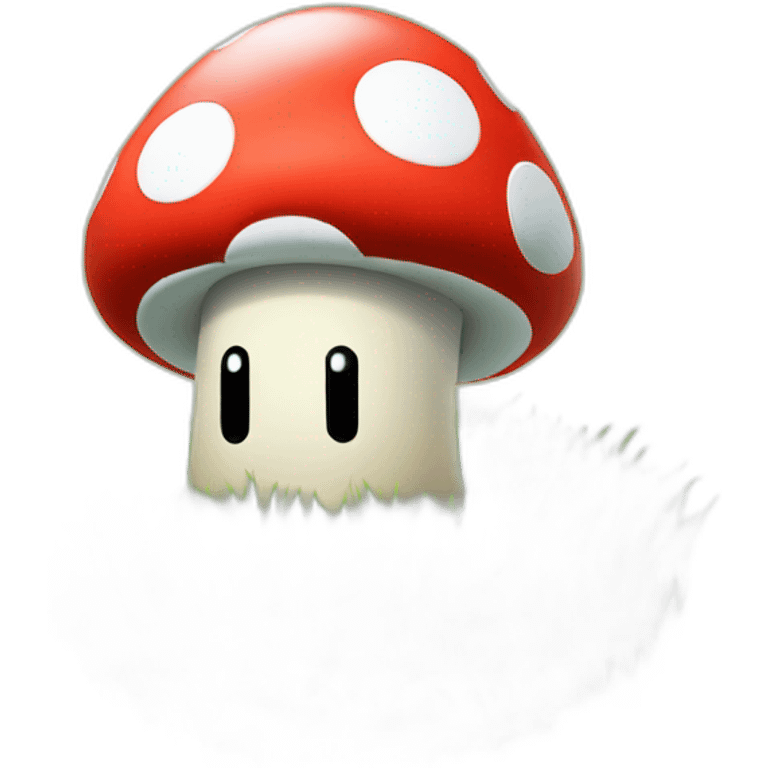 mario mashroom in green grass emoji