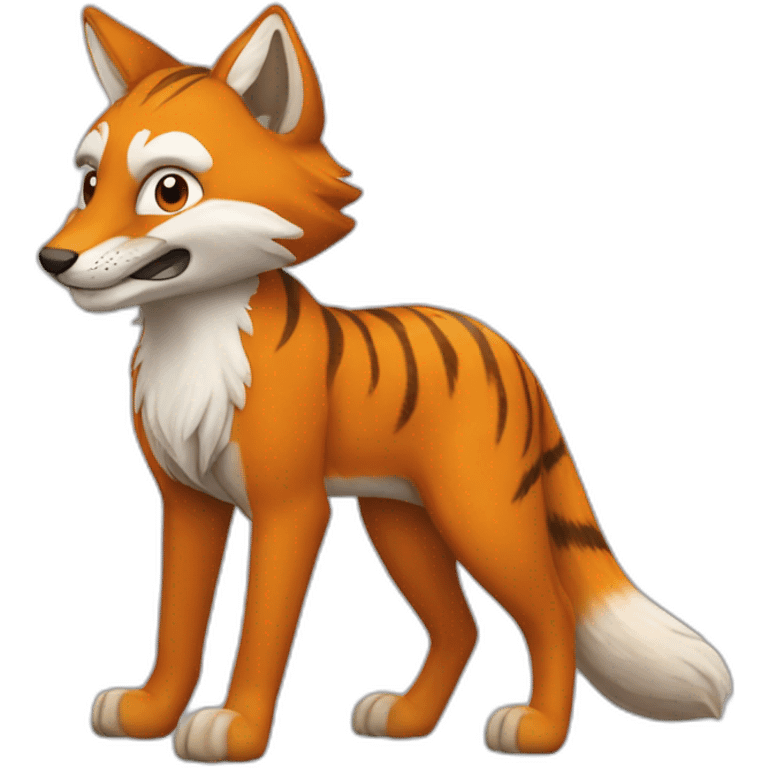 Renard sur tigre sur loup emoji