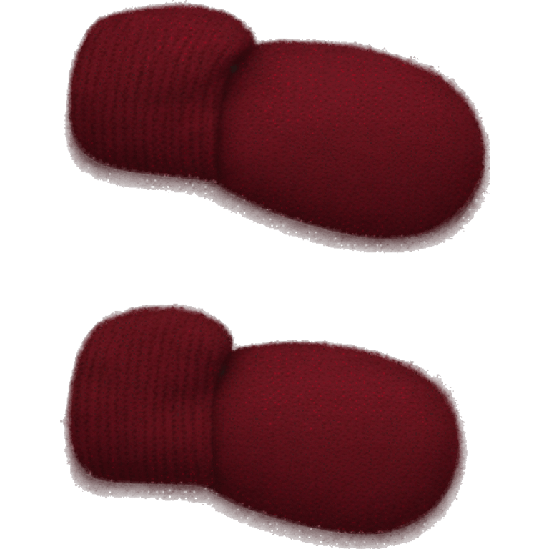 Burgundy mittens  emoji