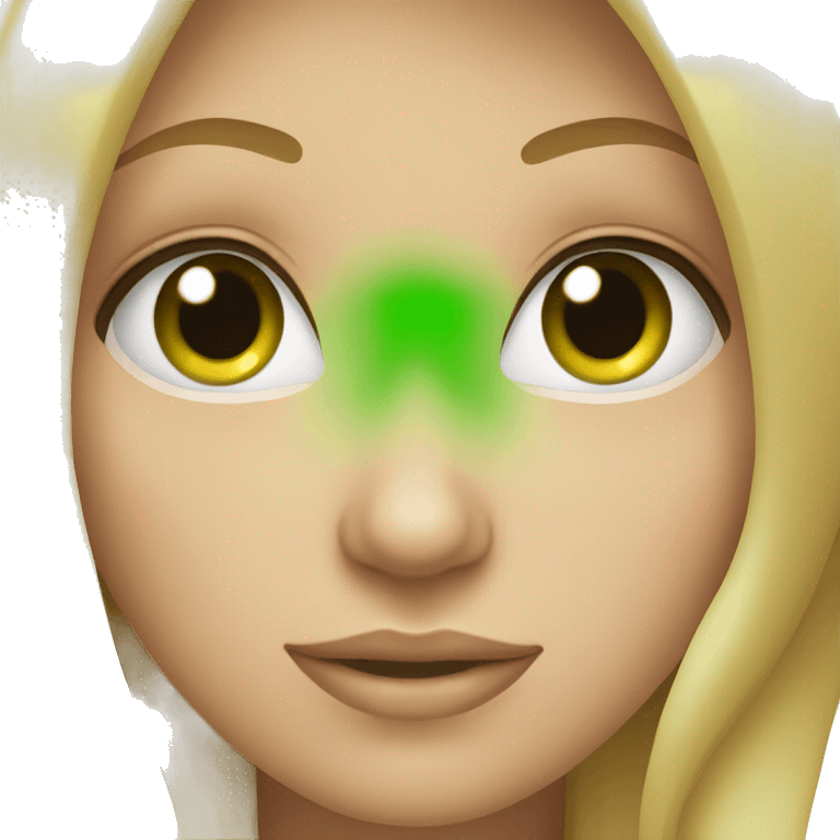 Green eyed blonde girl  emoji