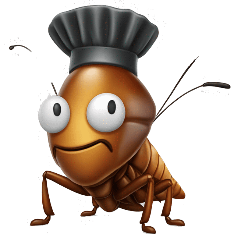 Cockroach with chef hat emoji