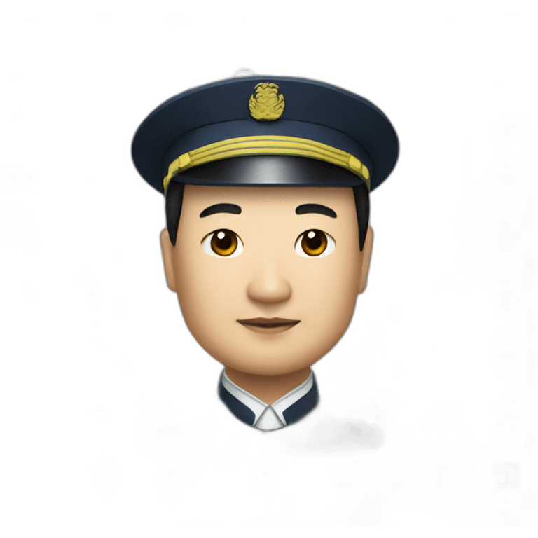 President Xi Jing Ping in uniform emoji