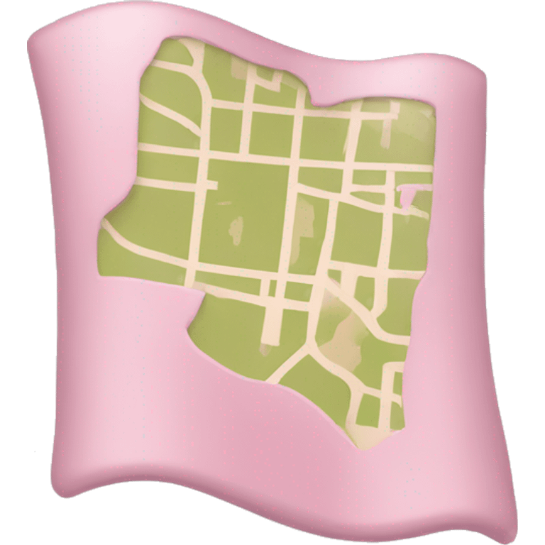 Light pink map  emoji