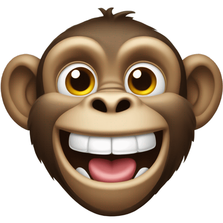 Monkey with a big grin emoji