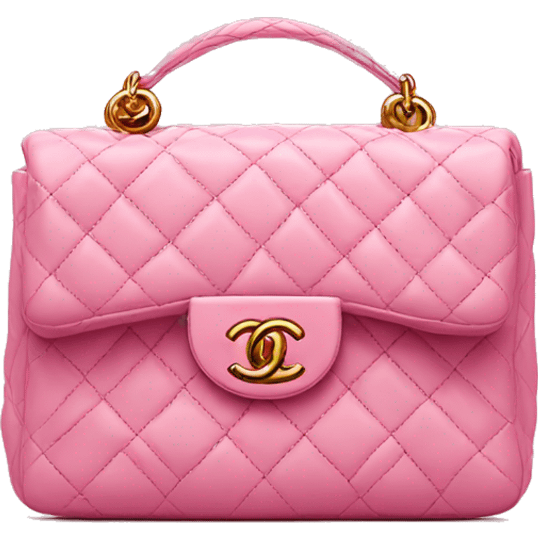 Cutie pink Chanel bag small emoji