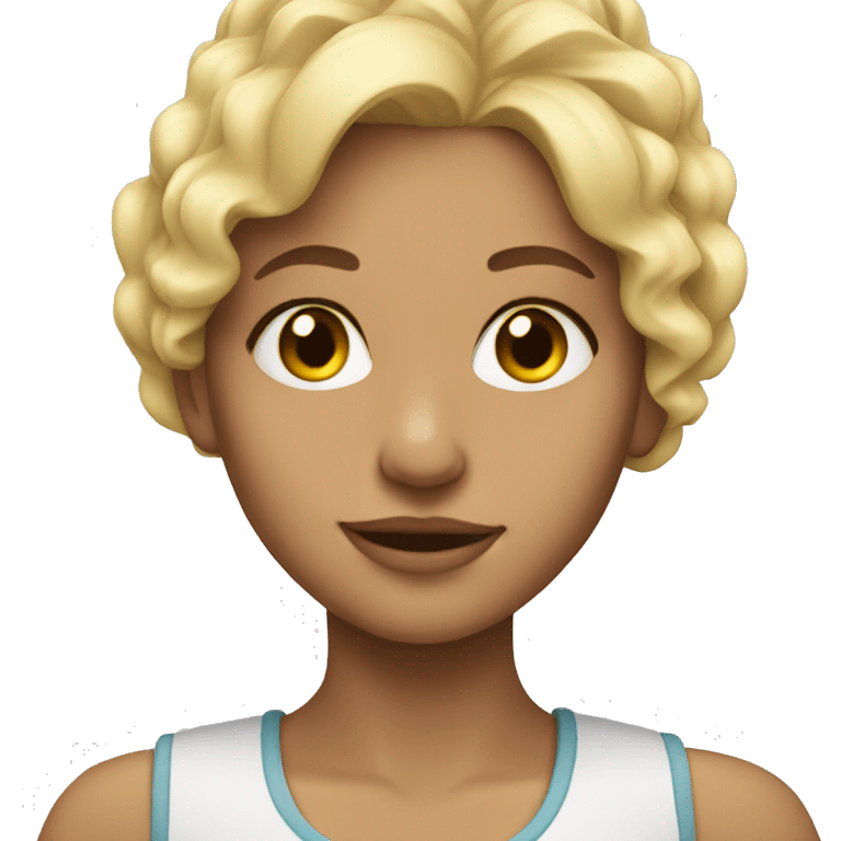 blonde girl close-up portrait emoji