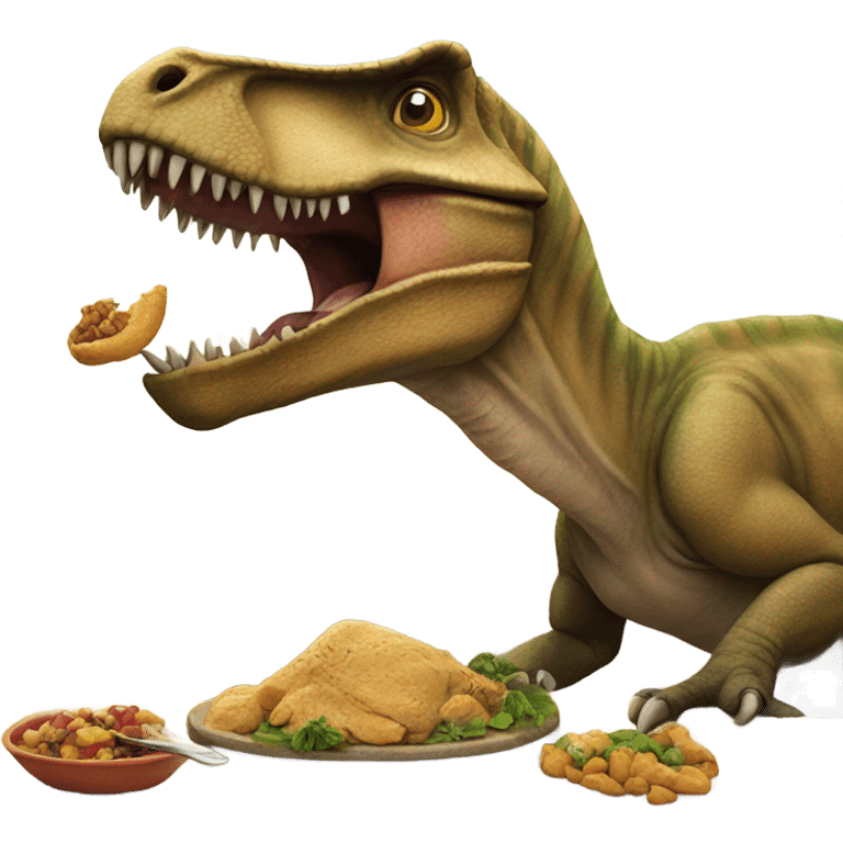 Dinosaur eating maat emoji