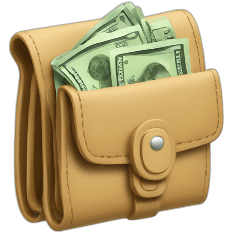 wallet with bundles of money emoji