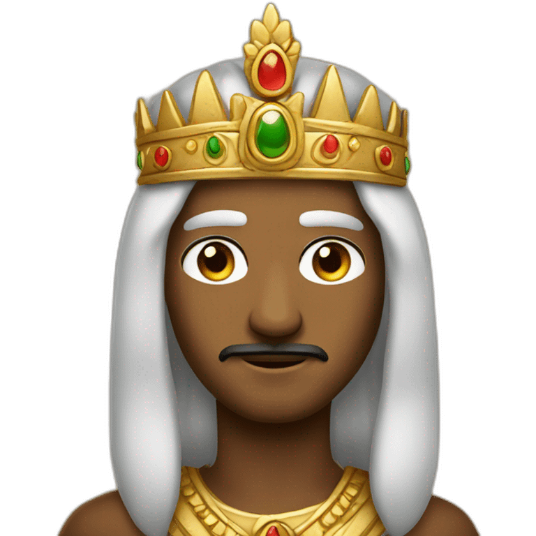 handsome indian king with black eyes and hair emoji