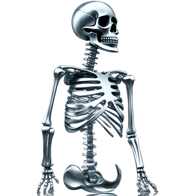 skeleton made out of chrome  emoji