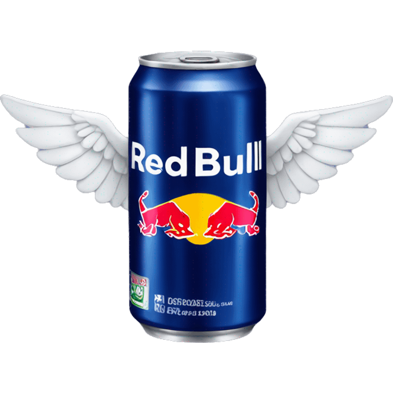 Red bull can with wings emoji