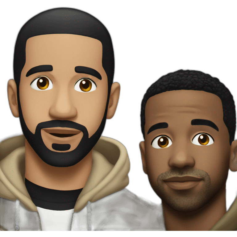 Drake with Travis scott emoji