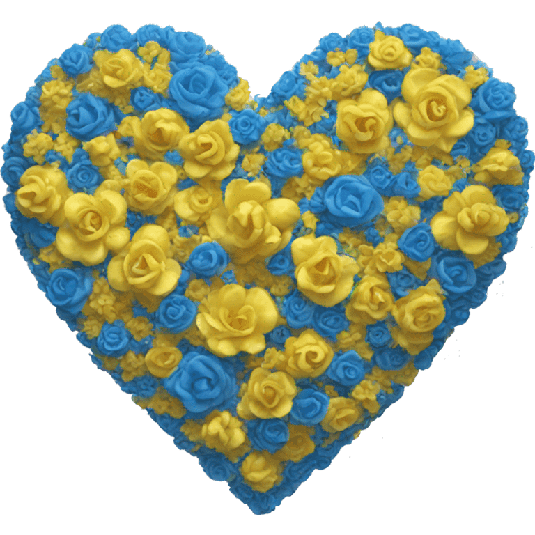 Heart blue and yellow emoji