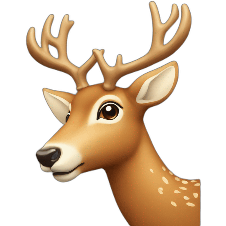 Christmas deer emoji