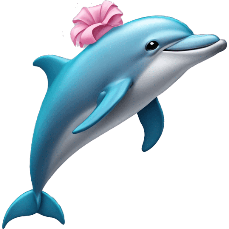 Dolphin wearing a tutu emoji