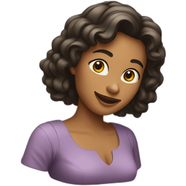 femme très heureuse emoji