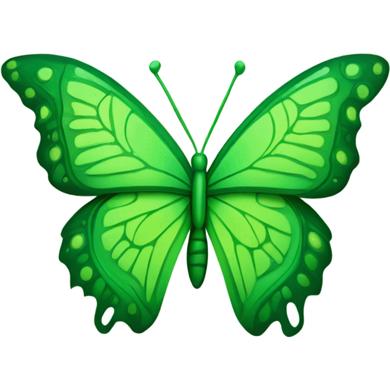 green butterfly  emoji