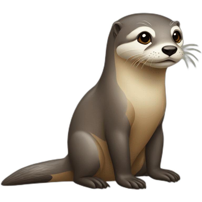 Loutre sur totue emoji