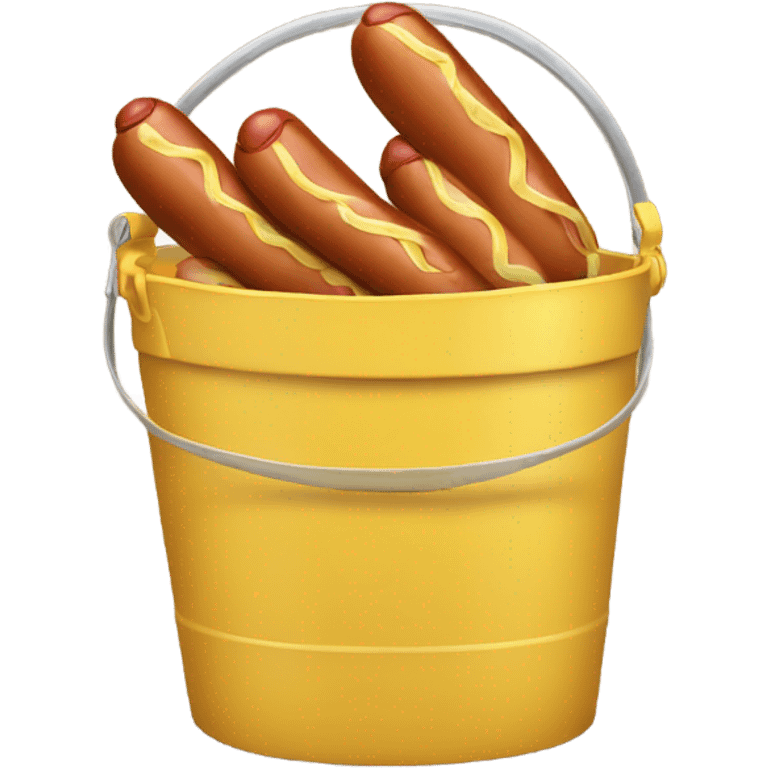 Bucket with hotdogs in it emoji