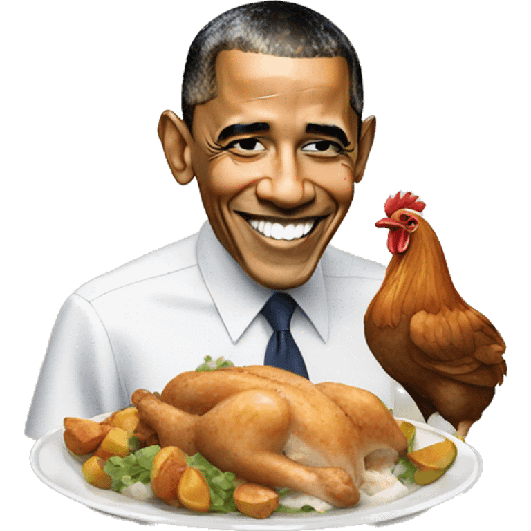 Barack Obama Barack Obama qui mange du poulet  emoji