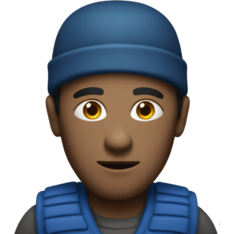 Light  robber with blue vest emoji