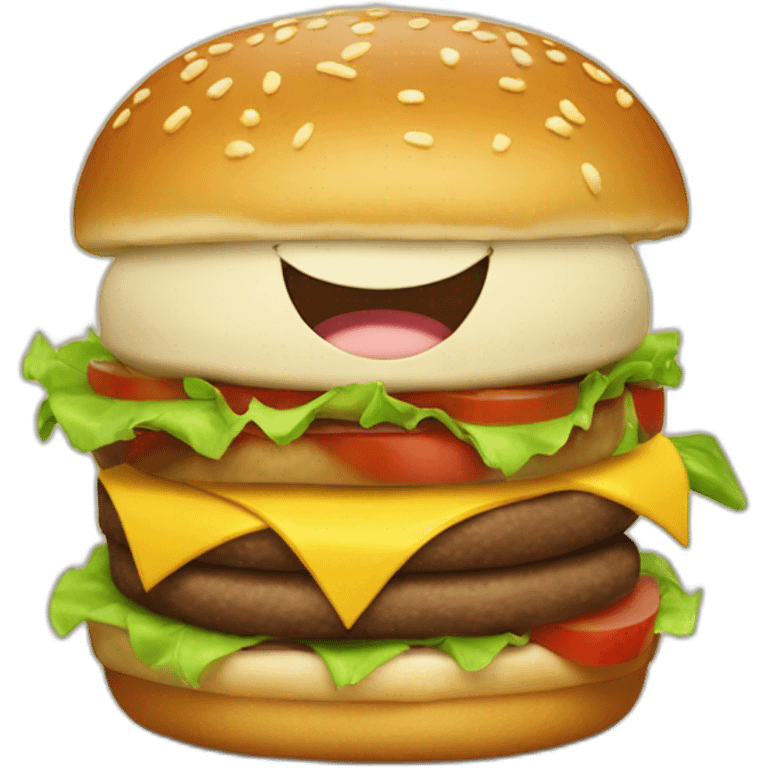 hamburguesa riendo tipo disney emoji