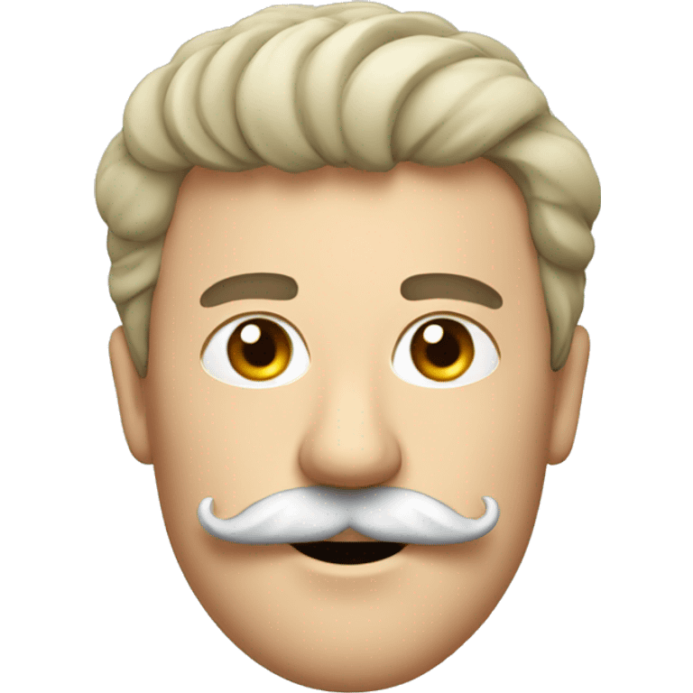 german man with a toothbrush style mustache emoji