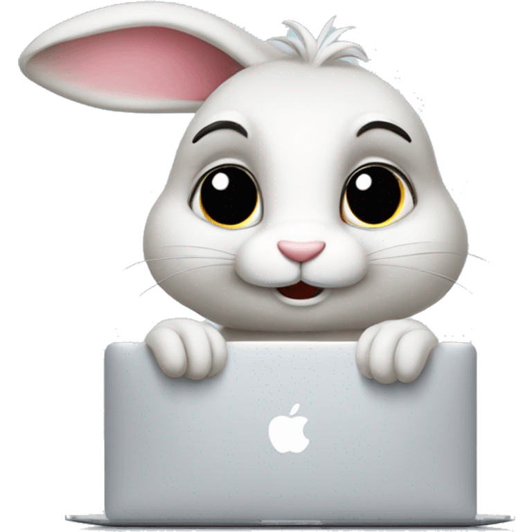 rabbit operate macbook emoji