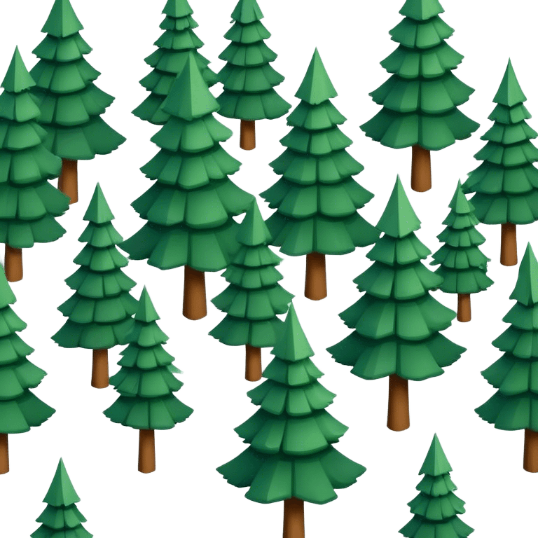 medieval isometric pine trees emoji