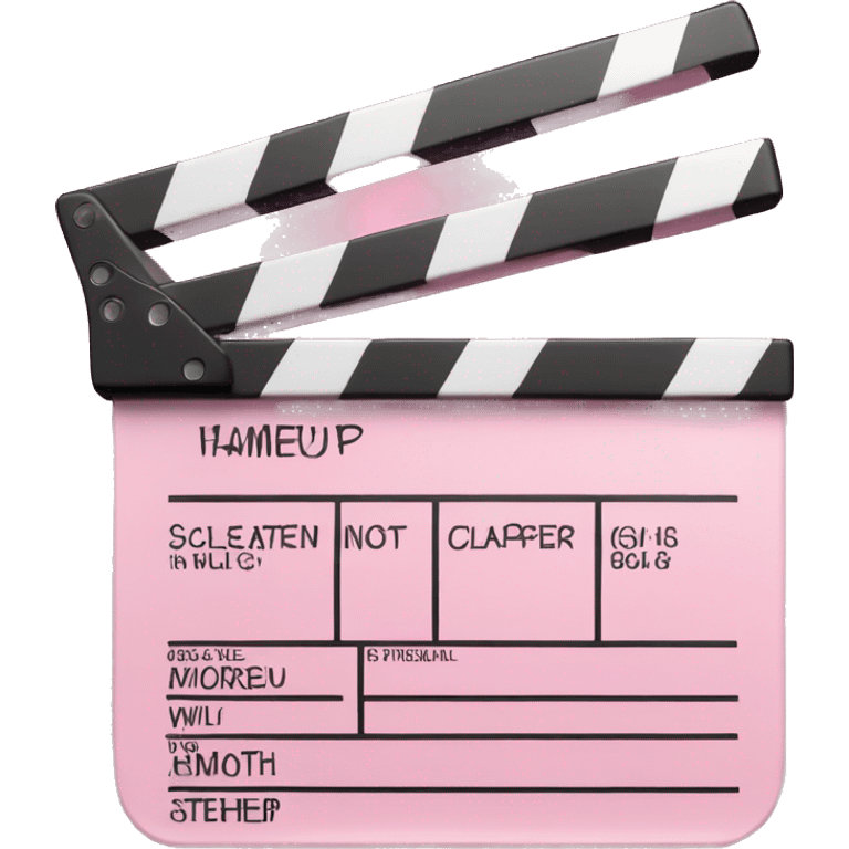 Light pink movie clapper board emoji