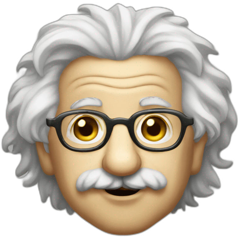 Albert Einstein with glasses emoji