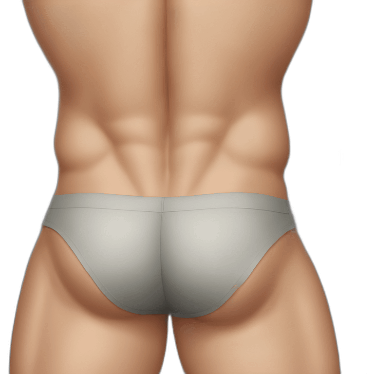 Caucasian Muscularmale large round butt emoji