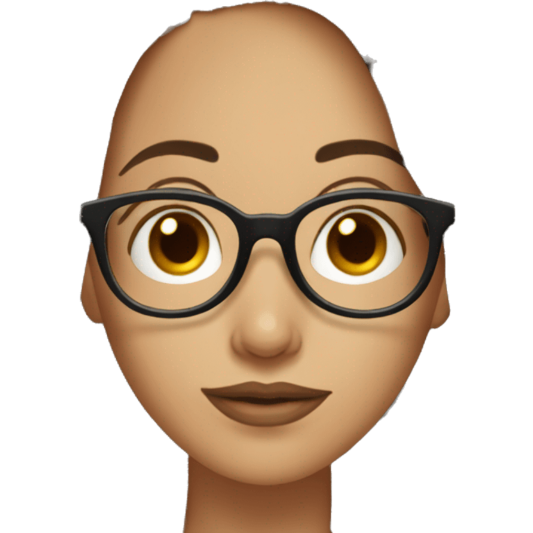 brunette with glasses, drinking coffee  emoji