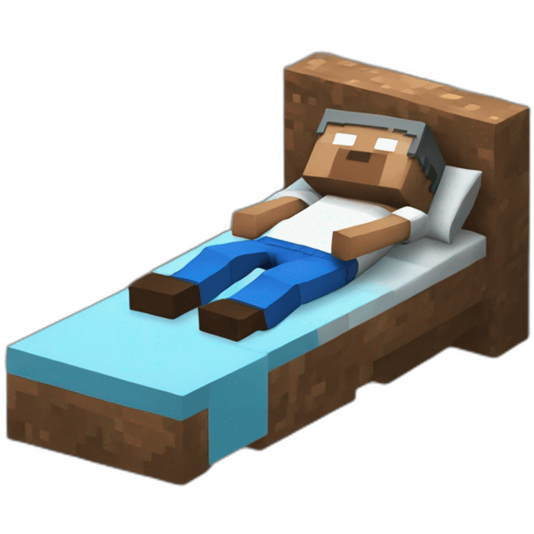 Minecraft Steve Sleeping emoji