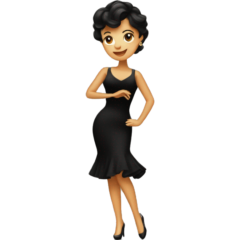 tango in a black dress emoji