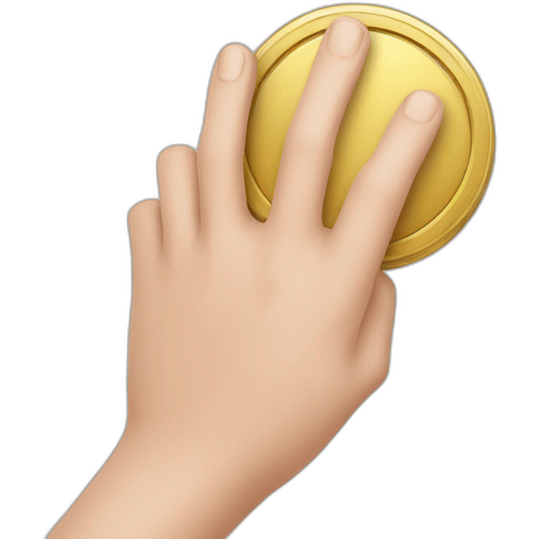 Hand with a token  emoji