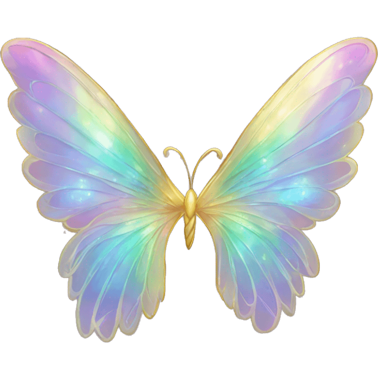 Iridescent fairy wings emoji